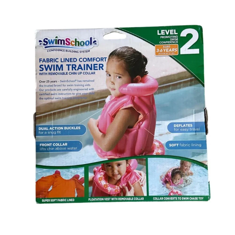 SwimSchool Level 2 Fabric Lined Swim Trainer Pink NWT